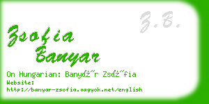 zsofia banyar business card